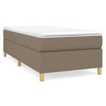 vidaXL Sommier à lattes de lit avec matelas Taupe 80x200 cm Tissu