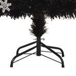 vidaXL Sapin de Noël et flocons de neige LED Noir 150 cm Fibre optique