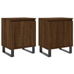 vidaXL Tables de chevet 2Pièces chêne marron 40x30x50cm bois d'ingénierie