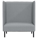 vidaXL Canapé à Haut Dossier Gris clair 109 x 56 x 121 cm tissu