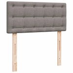 vidaXL Lit ottoman avec matelas taupe 100x200 cm tissu