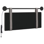 vidaXL Tête de lit suspendue Avec lumière LED Taupe Tissu
