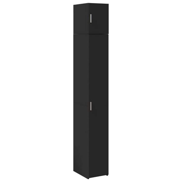 vidaXL Armoire de rangement mince noir 30x42 5x225cm bois d'ingénierie