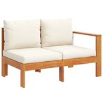 vidaXL Salon de jardin avec coussins 5 Pièces Bois d'acacia solide