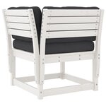 vidaXL Salon de jardin 6 Pièces avec coussins blanc bois massif de pin