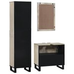 vidaXL Ensemble de mobilier de salle de bain avec tiroir 3 Pièces Blanc