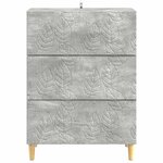 vidaXL Armoire à tiroirs Gris béton 66 x 34 5 x 90 cm