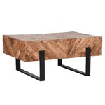 LABEL51 Table basse Float 90x60x40 cm Bois/Noir