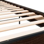 vidaXL Cadre de lit chêne marron 90x200 cm bois d'ingénierie et métal