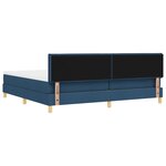 vidaXL Lit à ressorts avec matelas et LED bleu 200x200 cm tissu