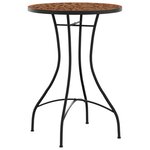 vidaXL Table de bistro mosaïque terre cuite Ø50x70 cm céramique