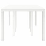 vidaXL Table de Jardin Blanc 250 x 100 x 73 cm polyrotin
