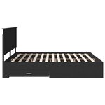 vidaXL Cadre de lit Noir et argent 200 x 200 cm Bois d'ingénierie