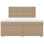 vidaXL Sommier à lattes de lit avec matelas Cappuccino 180x200 cm