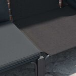 vidaXL Ensemble de canapé de jardin avec coussin Anthracite Acier