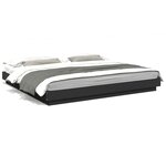 vidaXL Cadre de lit avec lumières LED sans matelas noir 180x200 cm