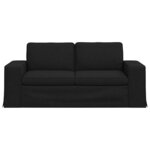 vidaXL Canapé Noir 182 x 80 x 82 cm tissu