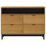 vidaXL Commode FLAM 110x40x80 cm bois de pin massif