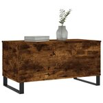 vidaXL Table basse Chêne fumé 90x44 5x45 cm Bois d'ingénierie