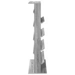 vidaXL Étagère à magazines avec étagère Gris Sonoma 70 x 41 x 156 cm