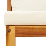 vidaXL Salon de jardin avec coussins 4 Pièces bois d'acacia massif