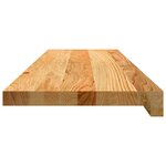 vidaXL Marches d'escalier 4 Pièces marron clair 90x25x2 cm chêne massif