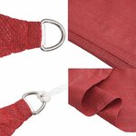 vidaXL Voile d'ombrage 160 g/m² Rouge 2 5x3 5 m PEHD