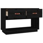 vidaXL Meuble TV Noir 90x40x60 cm Bois de pin massif