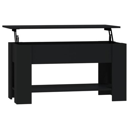 vidaXL Table basse Noir 101x49x52 cm Bois d'ingénierie