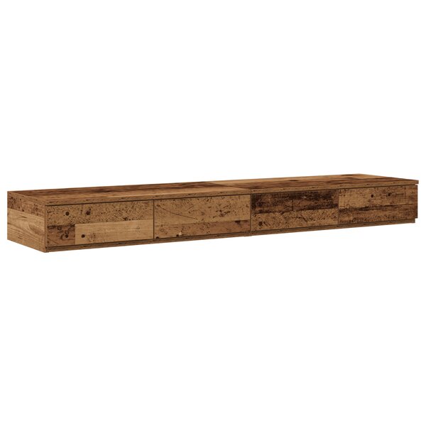 Tiroirs de lit vidaXL en bois vintage 160x36 5x16 5 cm en bois reconstitué