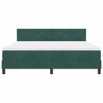 vidaXL Lit à ressorts avec matelas Vert foncé 180 x 200 cm tissu