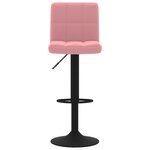vidaXL Tabourets de bar lot de 2 rose velours
