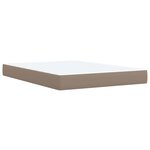 vidaXL Sommier à lattes de lit avec matelas Cappuccino 140x190 cm
