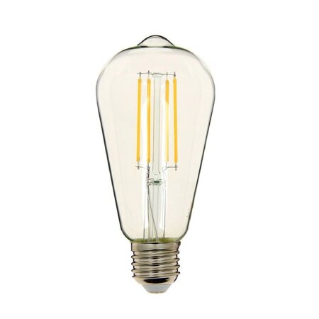 Ampoule à filament led edison  culot e27  8w cons. (75w eq.)  1055 lumens  lumière blanc neutre