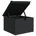 vidaXL Ensemble de canapés de jardin 8 pièces avec coussins Noir Poly Rattan