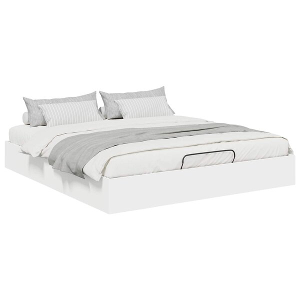 vidaXL Cadre de lit ottoman avec stockage Blanc 193 x 120 x 25 cm