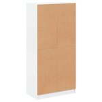 vidaXL Buffet haut avec portes blanc 68x37x142 cm bois d'ingénierie