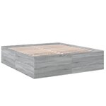 vidaXL Cadre de lit sonoma gris 200x200 cm bois d'ingénierie