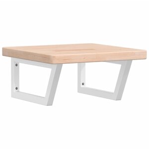 vidaXL Étagère de vasque murale acier et bois de chêne massif