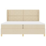vidaXL Lit à ressorts avec matelas gris foncé 90x190 cm Crème tissu