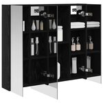 vidaXL Armoire Miroir de Salle de Bain Chêne noir 80 x 14.5 x 70 cm