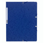 Chemise à élastiques sans Rabats carton 400g 24x32 cm Bleu EXACOMPTA
