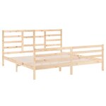 Vidaxl cadre de lit bois massif 200x200 cm