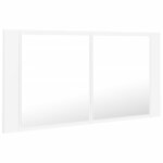 vidaXL Armoire salle de bain à miroir LED Blanc 90x12x45 cm Acrylique