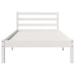 Cadre de lit vidaXL avec tête de lit Blanche 90x210 cm en bois de pin massif
