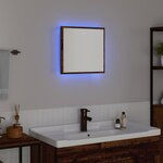 vidaXL Miroir de salle de bain LED Bois ancien 40 x 8 5 x 37 cm