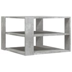 vidaXL Table basse gris béton 59 5x59 5x40 cm bois d'ingénierie