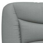 vidaXL Coussin de tête de lit Hvar gris clair 137 cm tissu