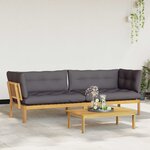vidaXL Unité du canapé en palette de jardin 2 Pièce