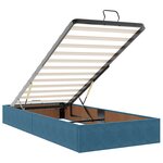 VidaXL Cadre de lit ottoman avec matelas bleu foncé 180x200 cm velours